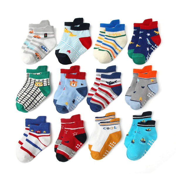 "David" Anti-Slip Ankle Socks - 6-Pack
