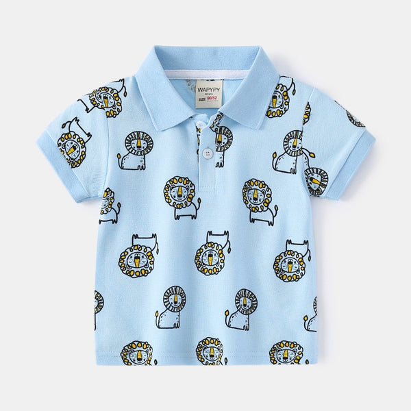 Toddler & Kids Fun Pattern Polo Shirts for Boys