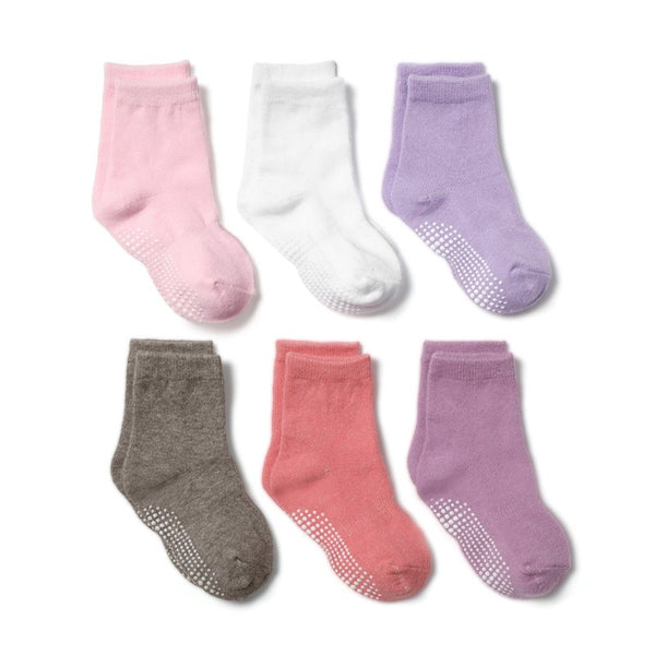"Riley" Anti-Slip Baby, Toddler & Children's Socks - 6- Pack