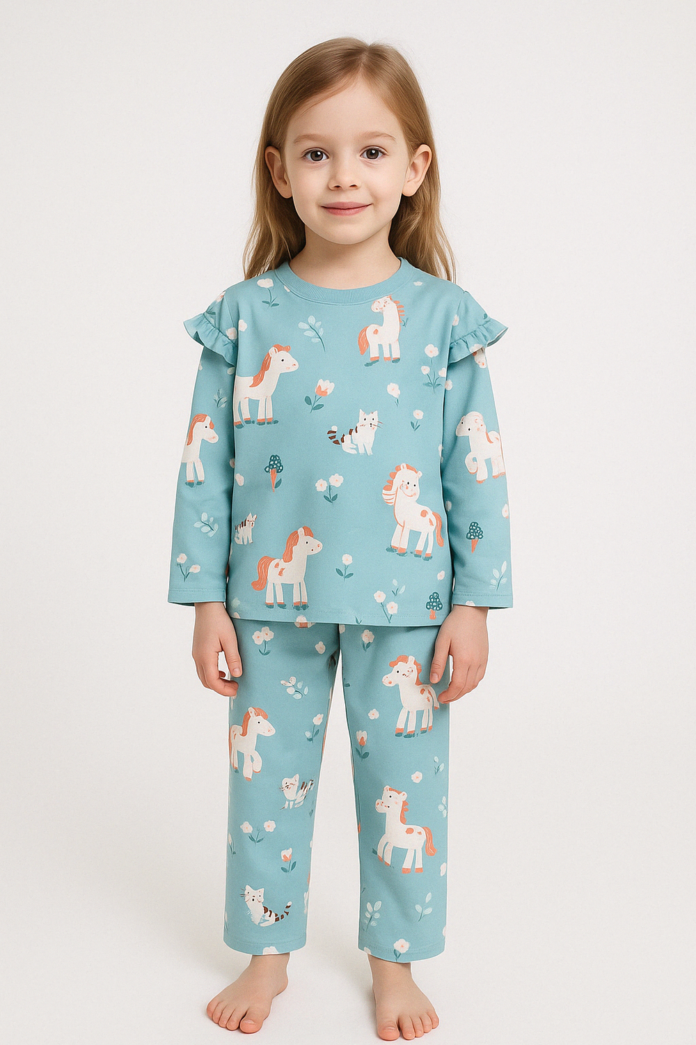 Toddlers & Kids Painted Unicorn Pajama Set for Girls