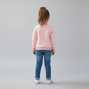 Pink Christmas Sweatshirt for Toddler and Kids Girls - Long Sleeve Crew Neck