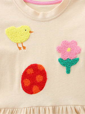 Girls Autumn Embroidered Princess Dress - Sizes 2T to 7T