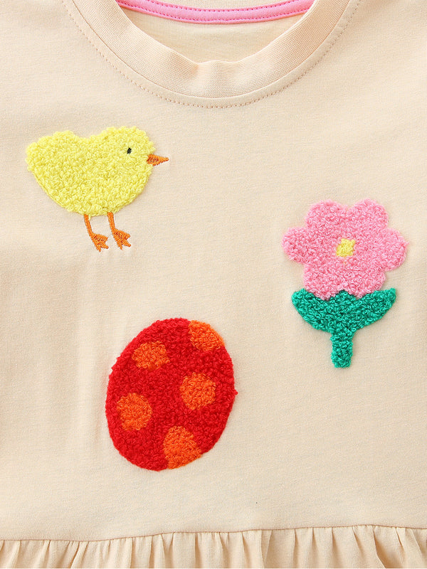 Girls Autumn Embroidered Princess Dress - Sizes 2T to 7T