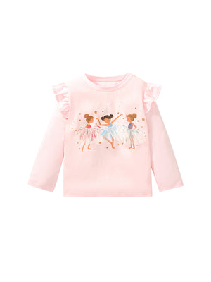 Toddler & Kids White Bunny Ballerina Sweatshirt - Yarafly