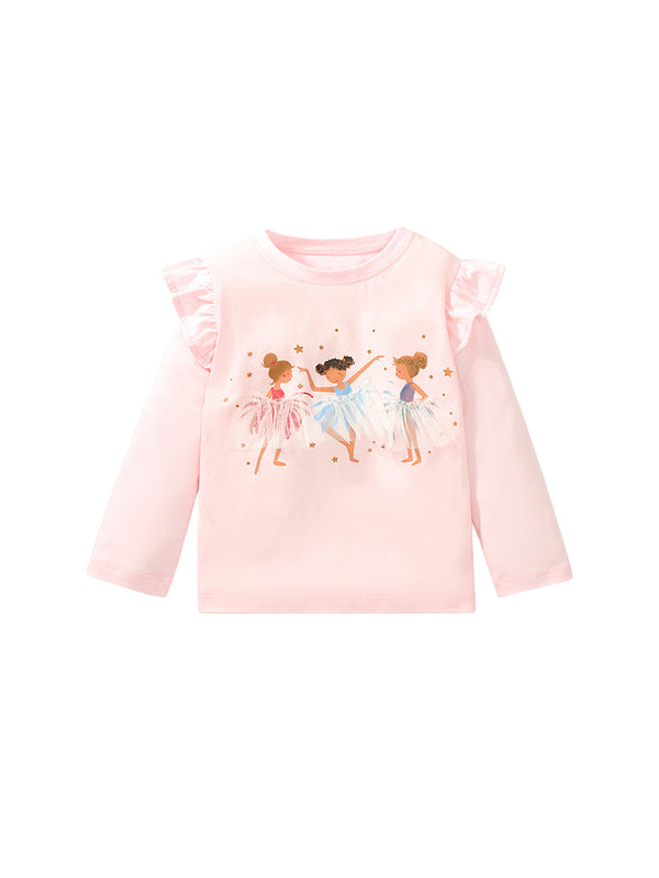 Toddler & Kids White Bunny Ballerina Sweatshirt - Yarafly