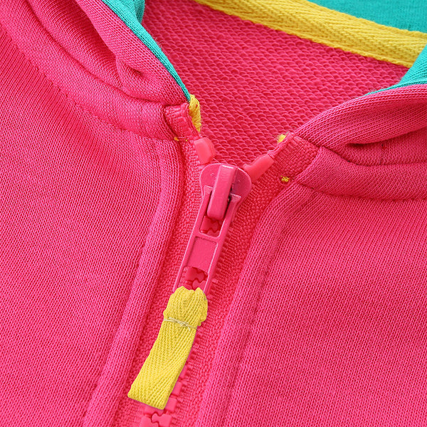 Pink Unicorn Toddler & Kids Zip Hoodie Jacket(2T–7T)
