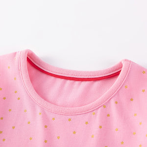 Toddler & Kids Carousel Horse Pink Dress – Long Sleeve Party Outfit - Yarafly