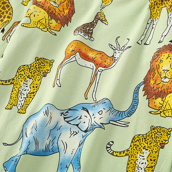 Toddler & Kids Safari Animal Pajama Set - Yarafly