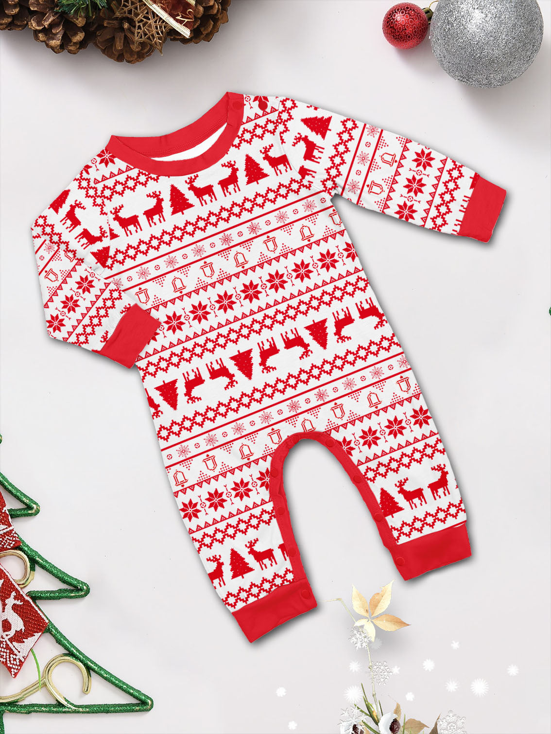 Nordic Fair Isle Family Christmas Pajamas | Matching Holiday PJs Set - Yarafly 