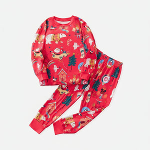 Toddler & Kids Red Christmas Storybook Pajama Set (3T–8T)