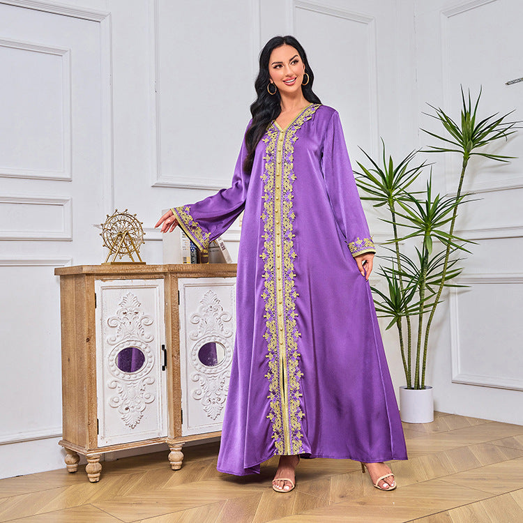 Enchanting Lavender Kaftan Dress - Yarafly 