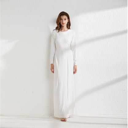 Timeless Elegance Maxi Dress in Pure White - Yarafly 