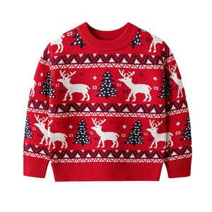 Red Ugly Christmas Sweater for Toddler and Kids - Festive Holiday Pullover