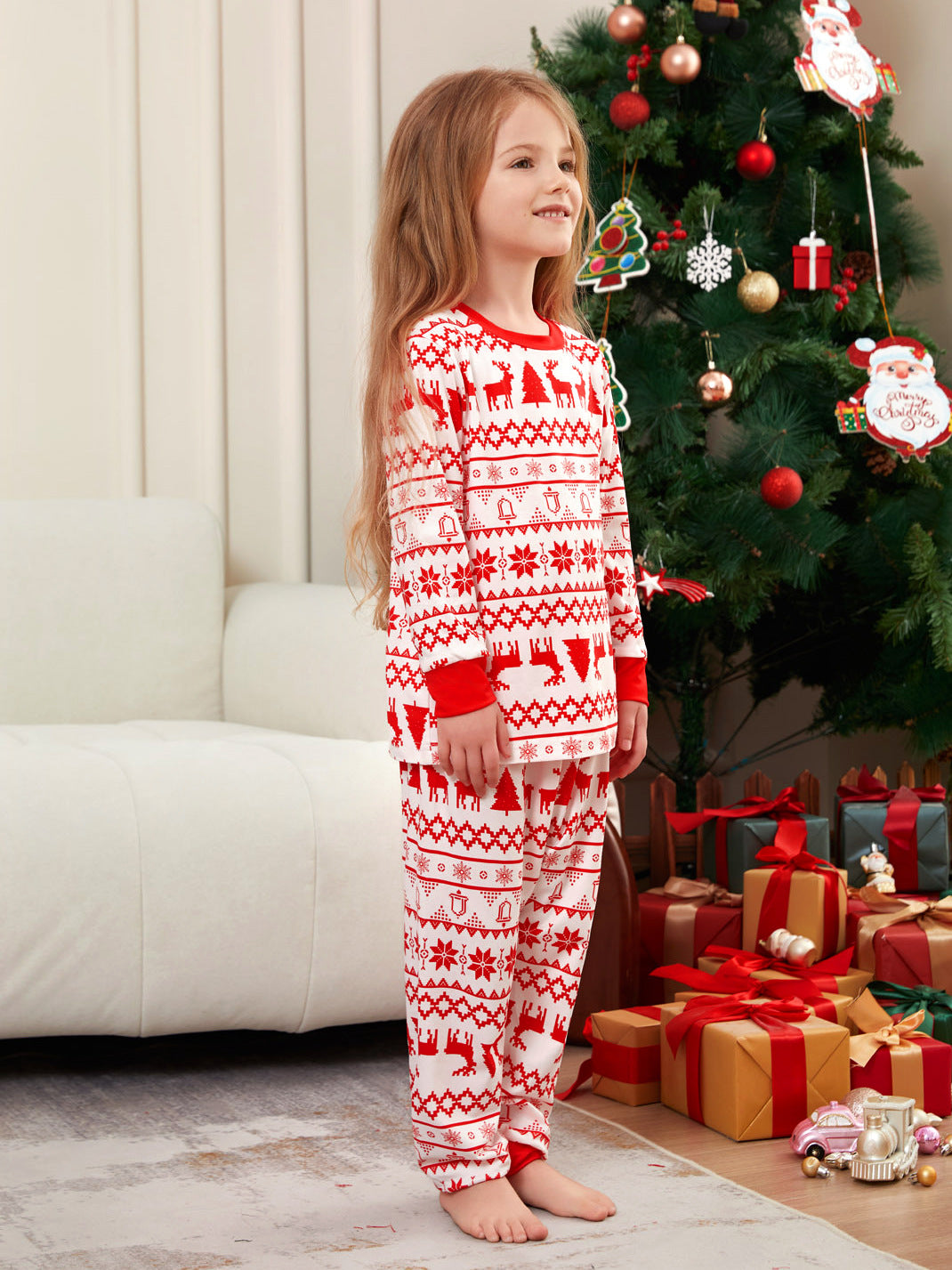 Nordic Fair Isle Family Christmas Pajamas | Matching Holiday PJs Set - Yarafly 