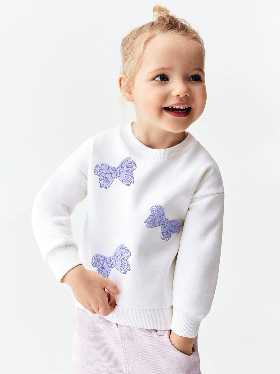 Toddlers & Kids Butterfly Print Sweatshirt