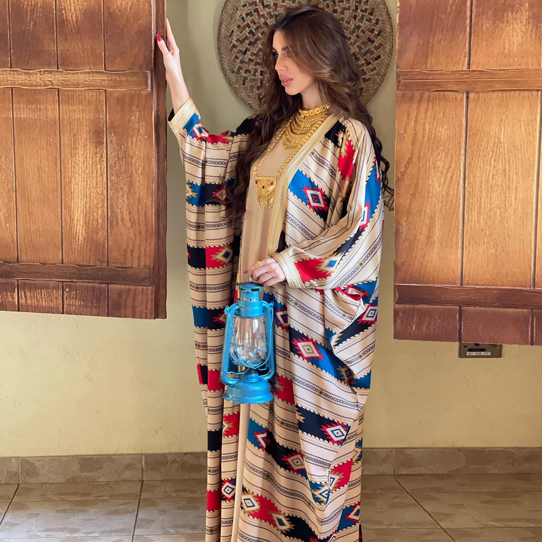 Golden Nile Majesty Abaya - Yarafly 