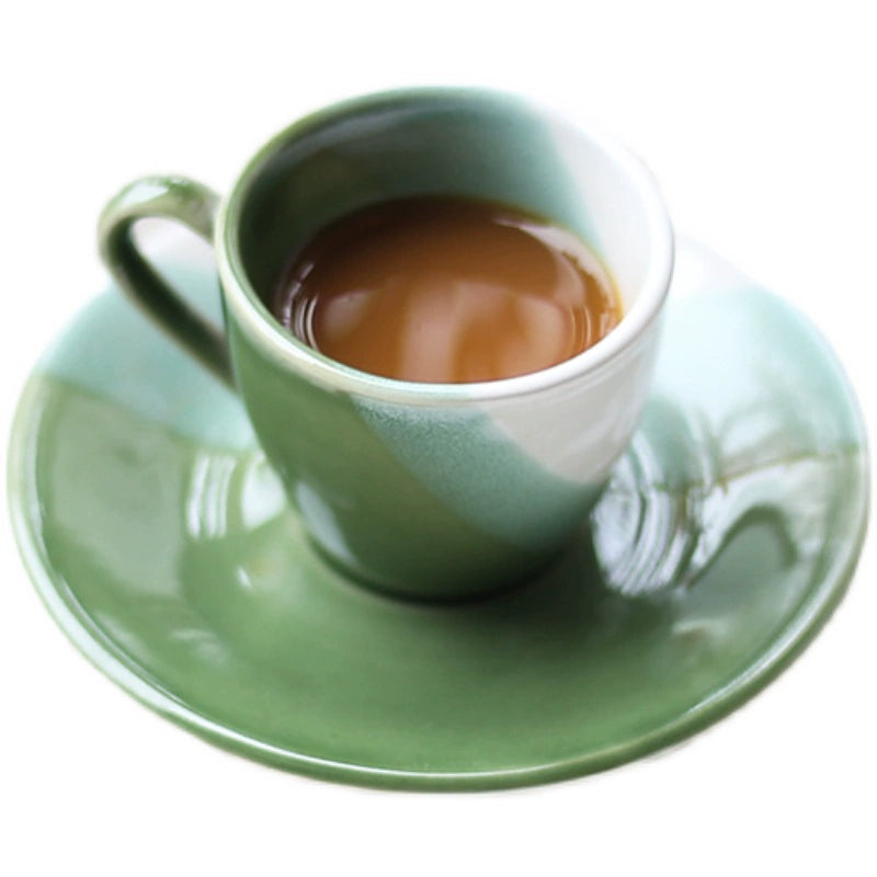 Green Fine Porcelain Espresso Cup with Saucer  80ml - Yarafly 