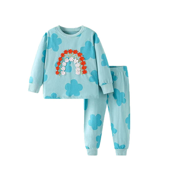 Cozy Kids Long Sleeve Thermal Pajama Set - Autumn Winter Loungewear