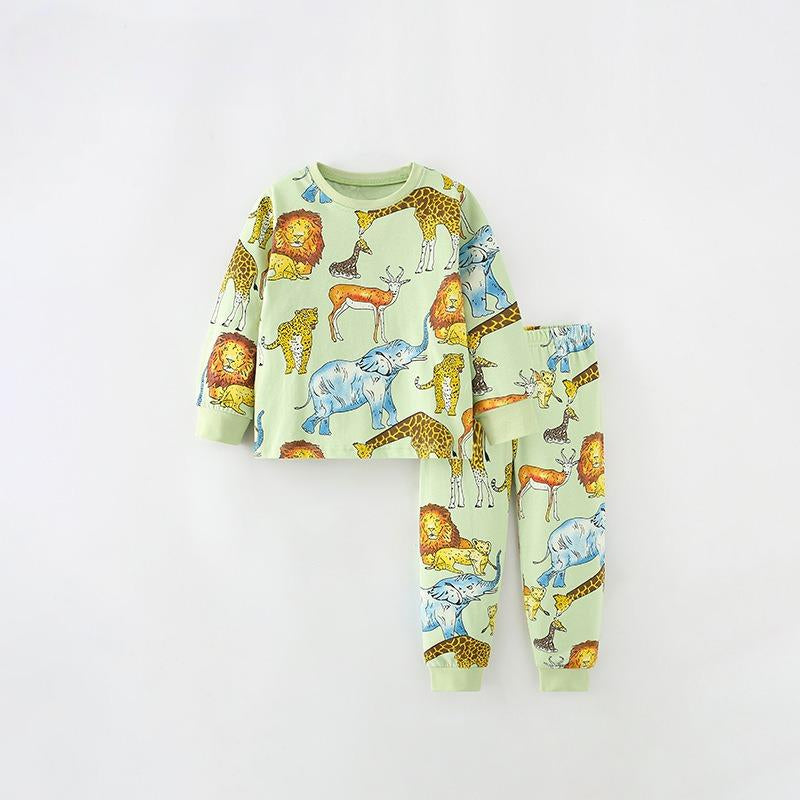 Toddler & Kids Safari Animal Pajama Set - Yarafly