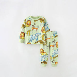 Toddler & Kids Safari Animal Pajama Set - Yarafly