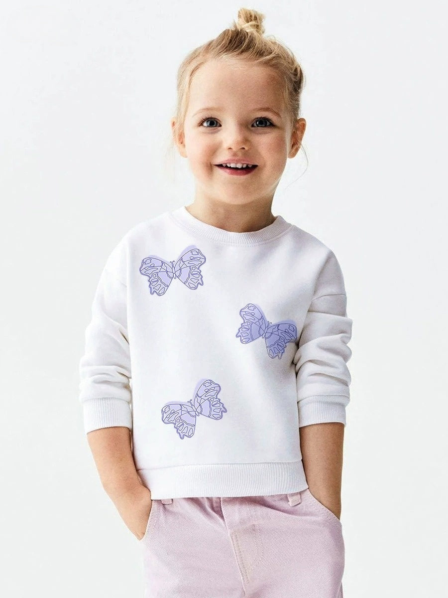 Toddlers & Kids Butterfly Print Sweatshirt