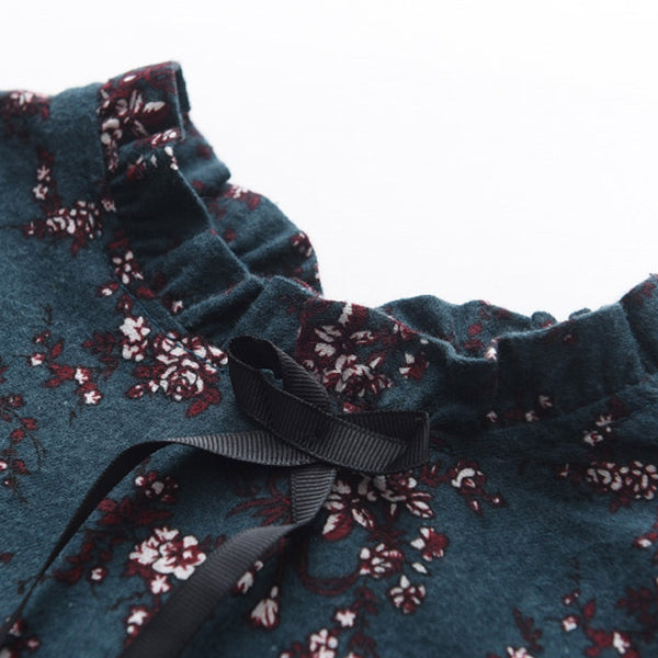 Vintage Floral Prairie Dress for Girls