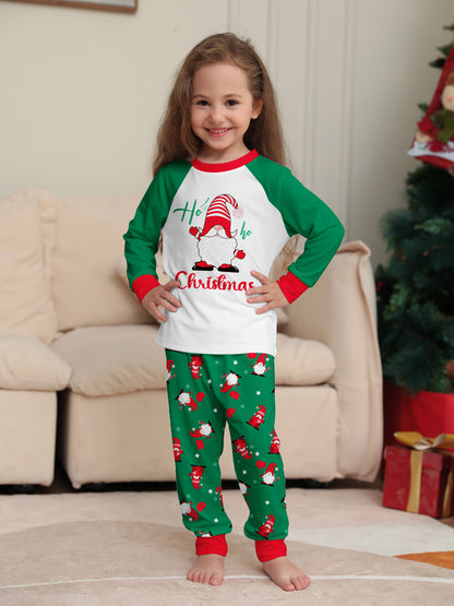 Ho Ho Christmas Gnome Family Pajama Set | Matching Holiday PJs | Raglan Style - Yarafly 