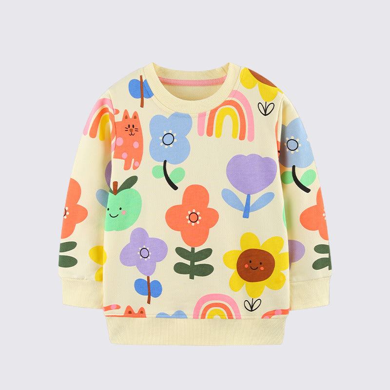 Toddler & Girls Happy Garden Sweatshirt (2T–7T)