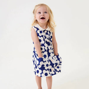 Toddler & Kids Dot Collared Shift Dress