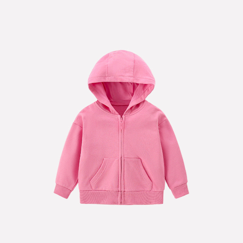 Toddler & Kids Pink Zip-Up Hoodie Jacket (2T–7T)