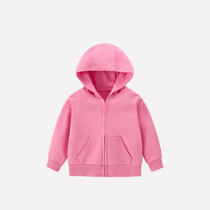 Toddler & Kids Pink Zip-Up Hoodie Jacket (2T–7T)