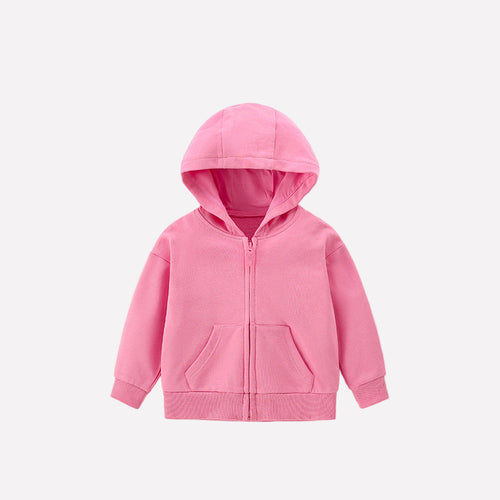 Toddler & Kids Pink Zip-Up Hoodie Jacket (2T–7T)