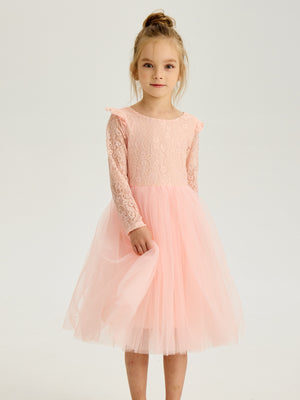 Girls Lace Tulle Princess Dress