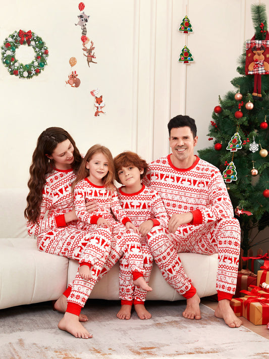 Nordic Fair Isle Family Christmas Pajamas | Matching Holiday PJs Set - Yarafly 