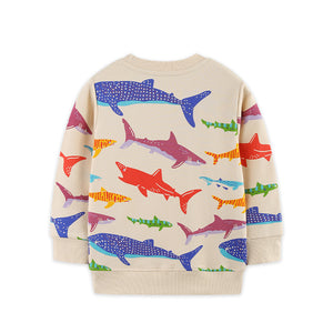 Toddler & Kids Shark Print Sweatshirt (2T–7T)