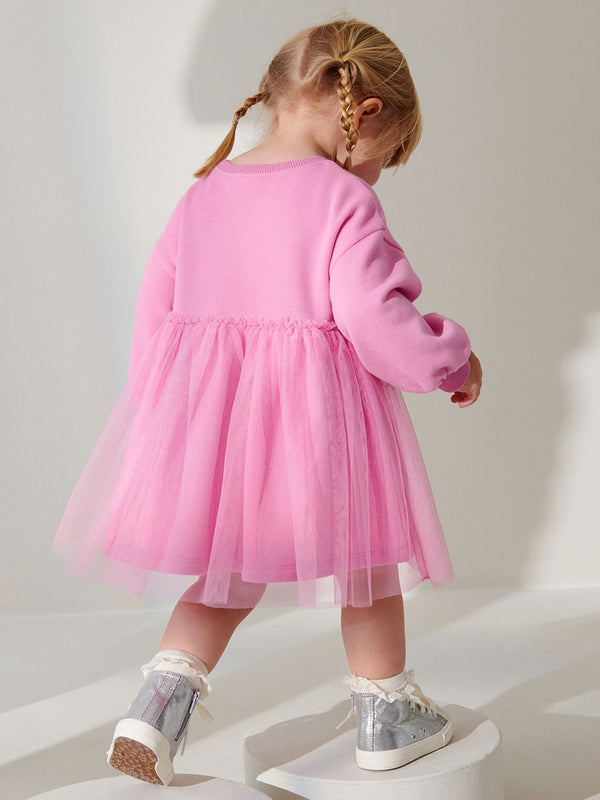 Kids & Toddlers Bunny Tulle Sweatshirt Dress