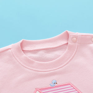 Baby, Toddler & Kids Cute Animal Friends Pink Pullover Sweatshirt for Girls