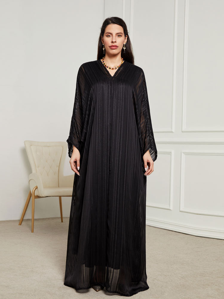 Salama Two-Piece Abaya Dress - Yarafly 