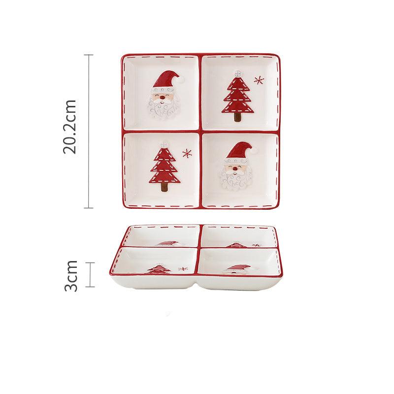 Christmas Ceramic Collection: Santa & Reindeer Holiday Tableware - Yarafly 