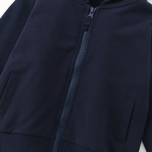 Toddler & Kids Navy Blue Zip-Up Hoodie Jacket (2T–7T)