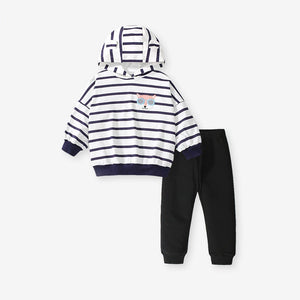 Kids & Toddlers Unisex Striped Hoodie Outfit