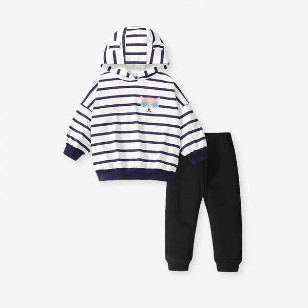 Kids & Toddlers Unisex Striped Hoodie Outfit