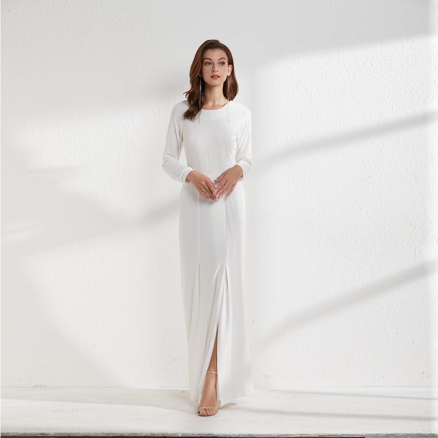 Timeless Elegance Maxi Dress in Pure White - Yarafly 