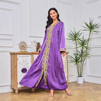 Enchanting Lavender Kaftan Dress - Yarafly 