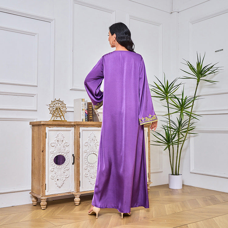 Enchanting Lavender Kaftan Dress - Yarafly 