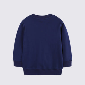 Toddler & Kids Navy Blue Space Rocket Sweatshirt (2T–7T)