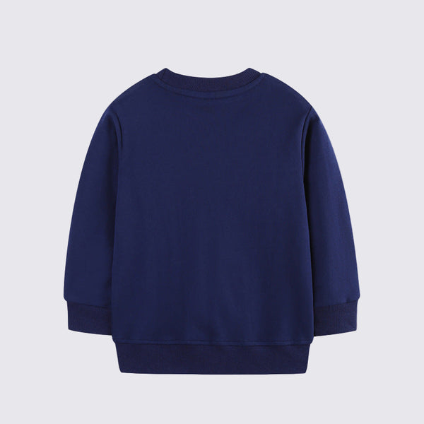 Toddler & Kids Navy Blue Space Rocket Sweatshirt (2T–7T)