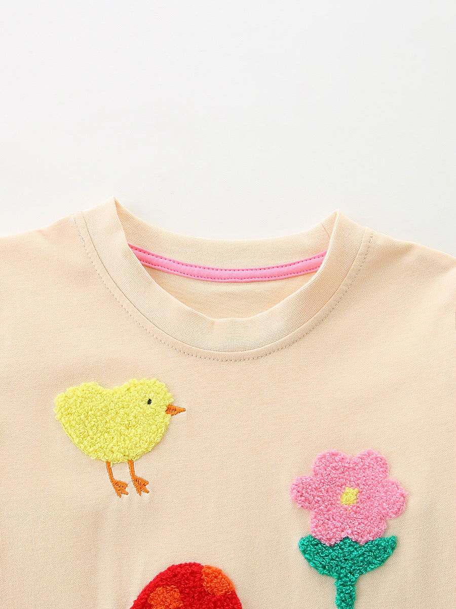 Girls Autumn Embroidered Princess Dress - Sizes 2T to 7T