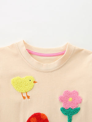 Girls Autumn Embroidered Princess Dress - Sizes 2T to 7T