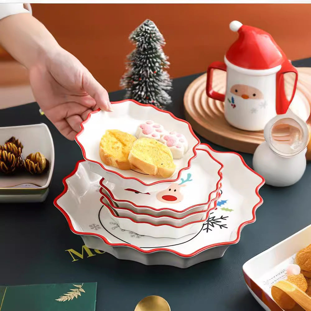 Joyful Christmas Cartoon Tableware Set - Yarafly 